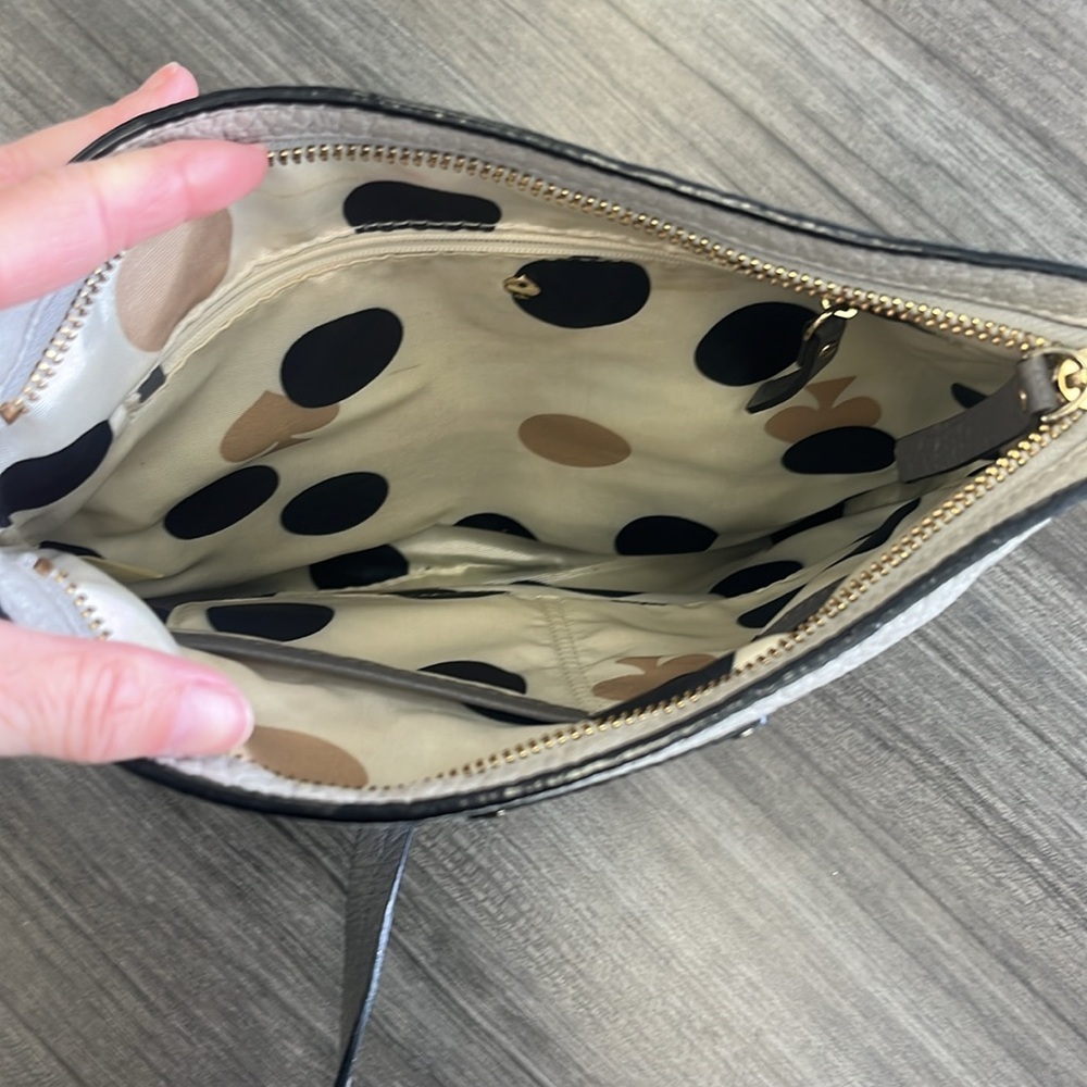 Kate Spade Two-Tone Gray Crossbody Leather Shoulder Bag - Picture 4 of 7